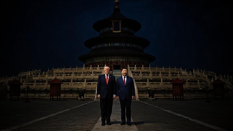 Trump acompanha Xi em visita a templo turístico na China