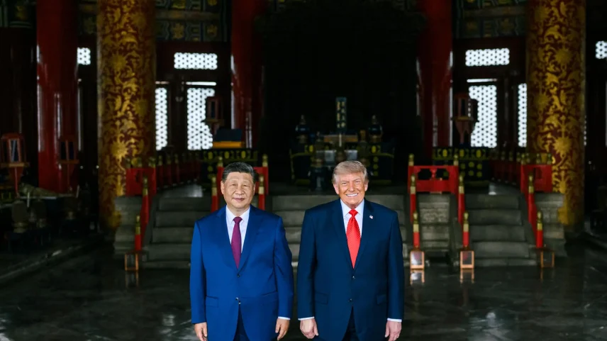O ditador da China, Xi Jinping, e o presidente dos EUA, Donald Trump. (Foto: Casa Branca/EFE)