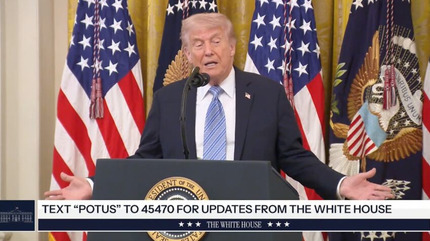Na imagem, Trump na cúpula para pequenas empresas, na Casa Branca