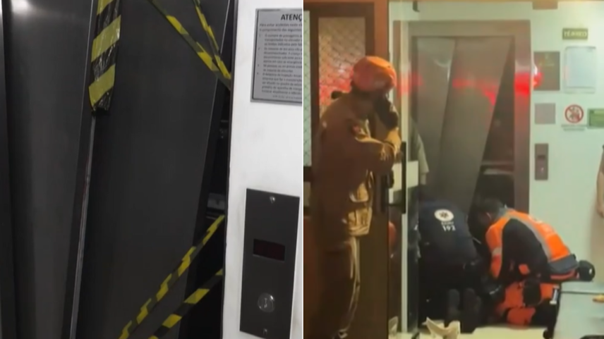 Elevador despenca em João Pessoa; mulher fica paraplégica e filhos sofrem escoriações