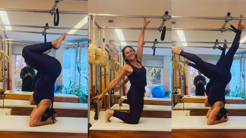 Dira Paes celebra retorno ao Pará após fim das gravações de 'Três Graças' e mostra flexibilidade ao praticar pilates