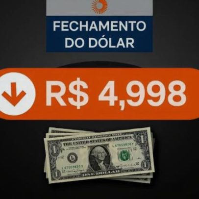 Dólar cai para R$ 4,998 e Bolsa recua abaixo de 177 mil pontos