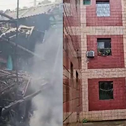 Bairro em Manaus fica parcialmente destruído após incêndio que atingiu 30 casas