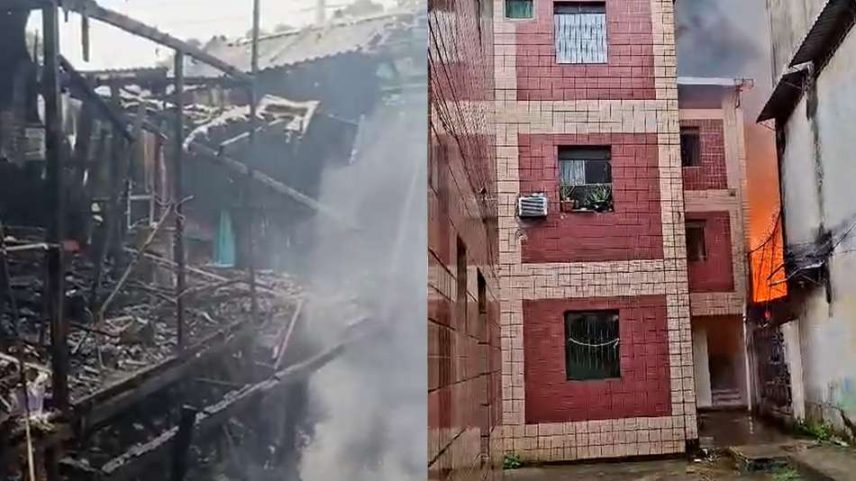 Bairro em Manaus fica parcialmente destruído após incêndio que atingiu 30 casas