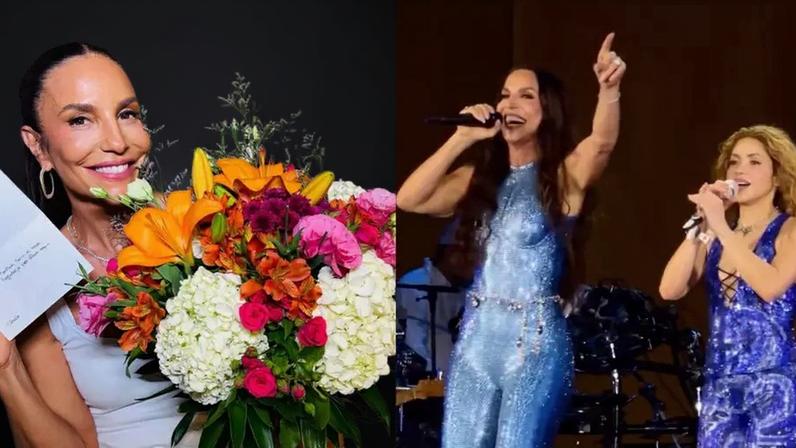 Ivete Sangalo agradece Shakira por show em Copacabana