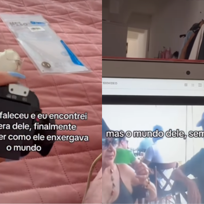 Neta se emociona ao encontrar câmera do avô falecido em vídeo