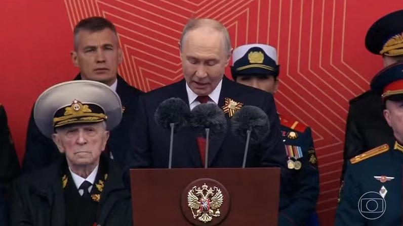 Putin diz que guerra na Ucrânia está próxima do fim em meio à trégua — Foto: Jornal Nacional