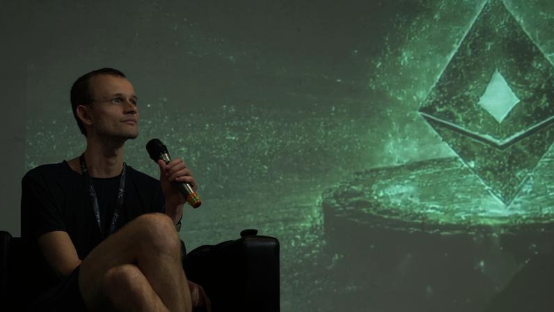 Vitalik Buterin durante o evento ETH Latam, em São Paulo (Foto: Saori Honorato/Portal do Bitcoin)