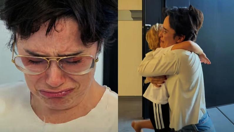 Fernanda Vasconcellos cai no choro com surpresa da família — Foto: Reprodução/Instagram