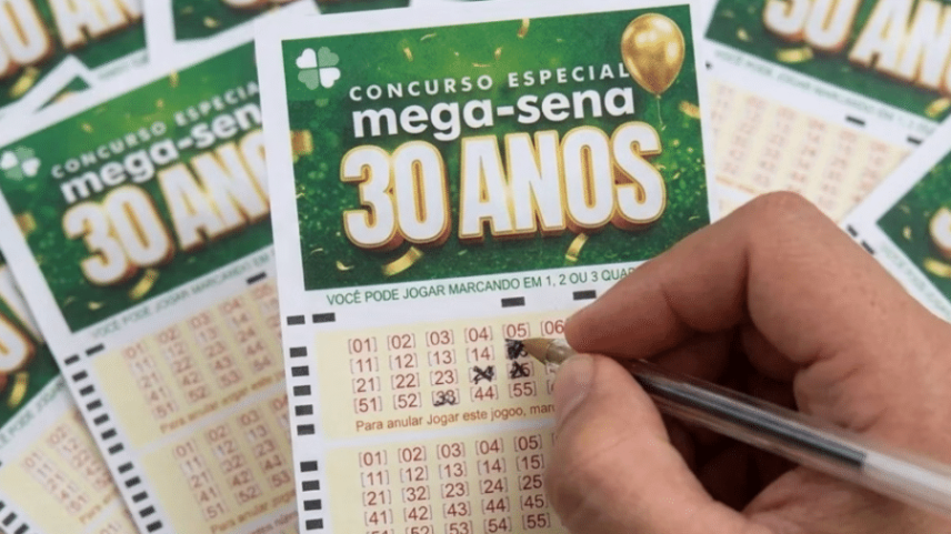 Volante da Mega-Sena especial de 30 anos