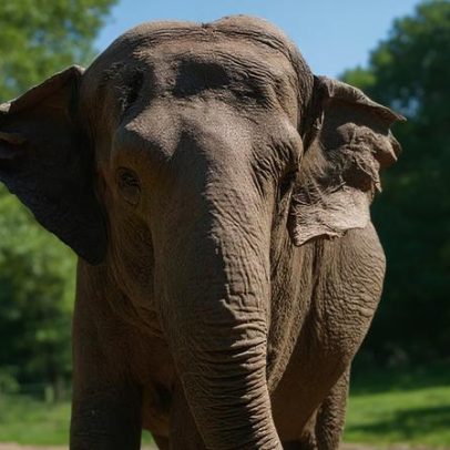 Happy, elefante que se reconhecia no espelho, é eutanizado aos 55 anos