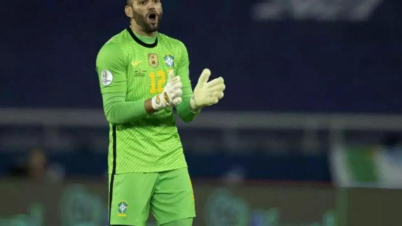 Weverton em jogo da Seleção Brasileira