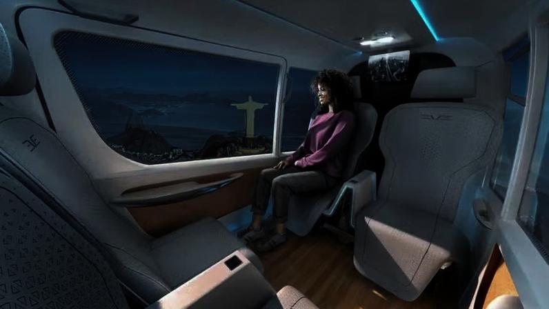 Ilustração de carro voador da Eve Air Mobility — Foto: Divulgação