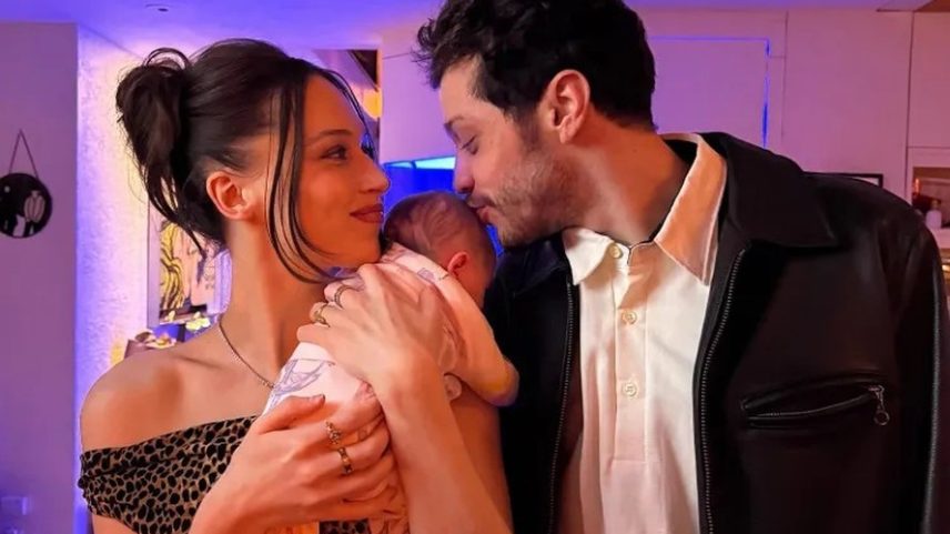 Elsie Hewitt, Pete Davidson e a filha — Foto: Reprodução/Instagram