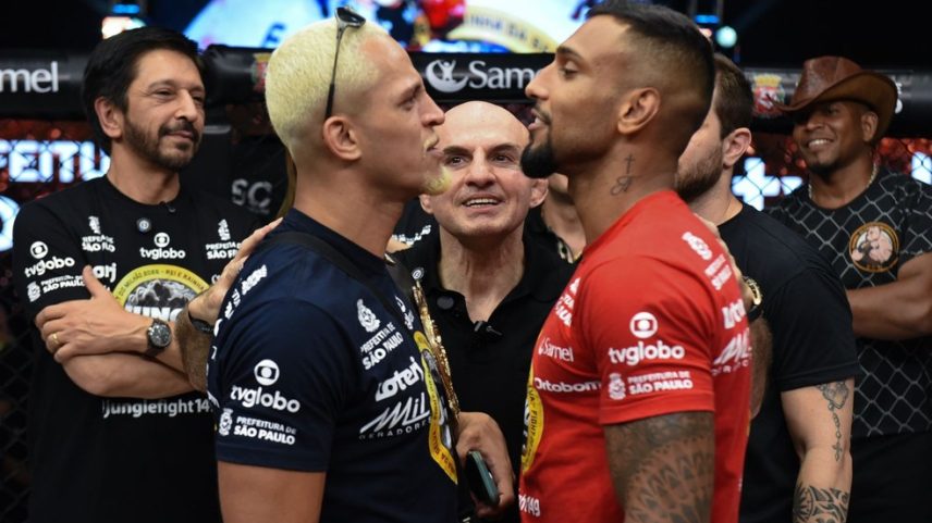 Ernane Pimenta e Guilherme Silva fazem encarada para semifinal do Fight do Milhão 2026 — Foto: Carlos Ventura