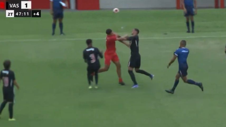 Briga America x Vasco sub-20 — Foto: Reprodução/VascoTV