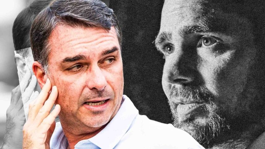 Flávio Bolsonaro e Vorcaro, em montagem fotográfica -- Metrópoles