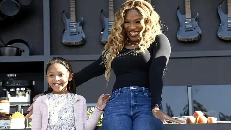 Olympia Williams com sua mãe, Serena Williams — Foto: GettyImages