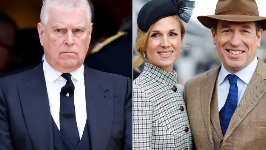 Ex-príncipe Andrew; Harriet Sperling e Peter Phillips — Foto: GettyImages