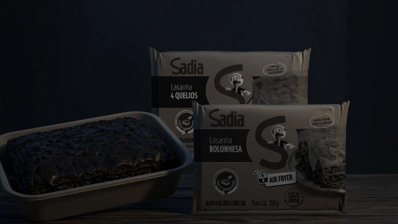 Nova embalagem biodegradável da lasanha de 350 gramas da Sadia — Foto: Divulgação