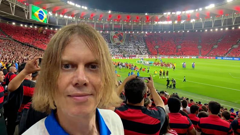 Yury Torsky no jogo Flamengo x Palmeiras — Foto: Reprodução / Instagram