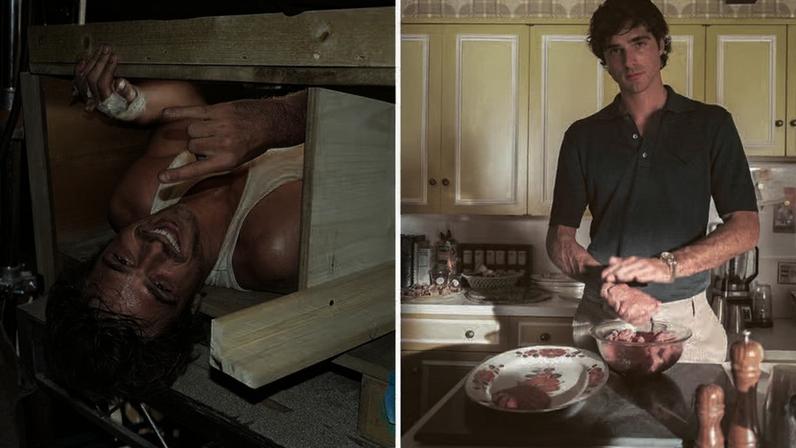 Jacob Elordi nos bastidores de 'Euphoria' — Foto: Divulgação