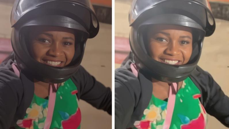 Grávida foi sozinha de moto para maternidade — Foto: Reprodução/Instagram