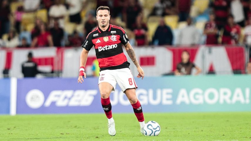Saúl em ação no Flamengo x Cusco — Foto: Gilvan de Souza / Flamengo
