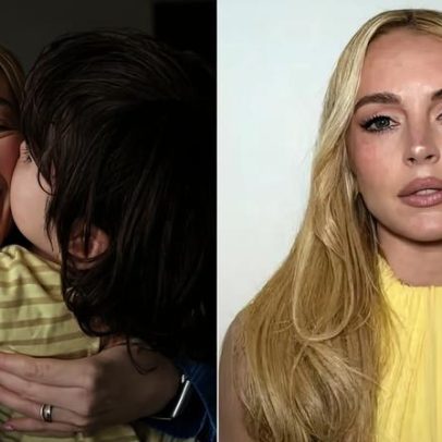 Lindsay Lohan mostra momento carinhoso com o filho Luai