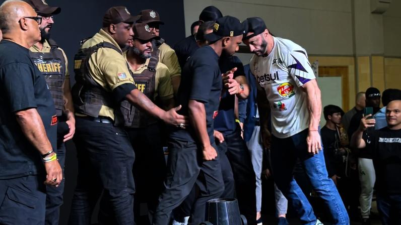 Davi Brito e Bambam fazem encarada para o Fight Music Show 8