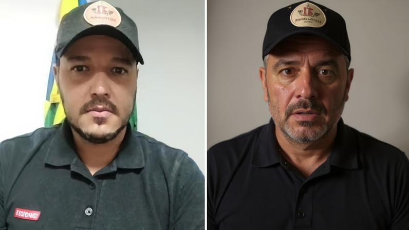 À esquerda, Jovânio Marcos. À direita, o dinheiro e documetnos encontrados por ele, em Goiás — Foto: Arquivo pessoal/Jovânio Marcos