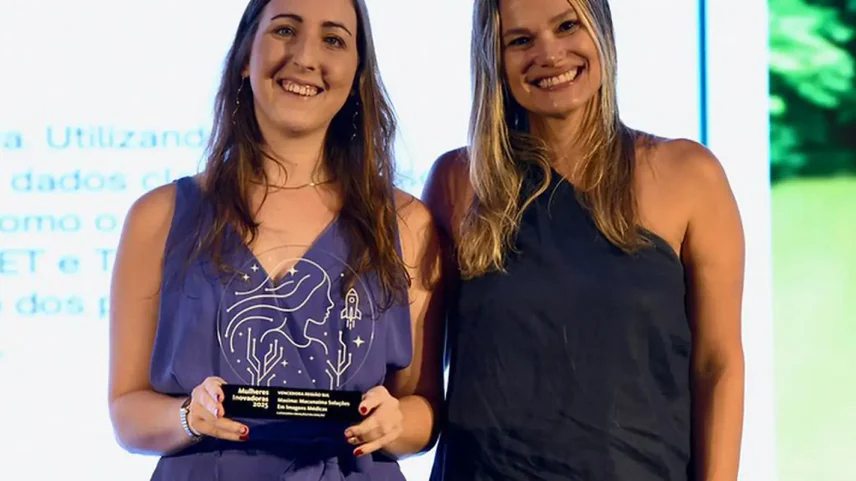 28/04/2026 - Prêmio Mulheres Inovadoras destina R$ 3,6 milhões a startups. Representantes da Masima Macunaíma Soluções em Imagens Médicas, da região Sul. Foto: Lucas Landau/Finep