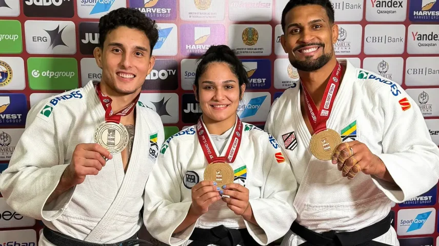 Brasil chega a sete medalhas no Grand Slam de Astana. Foto: Divulgação - CBJ