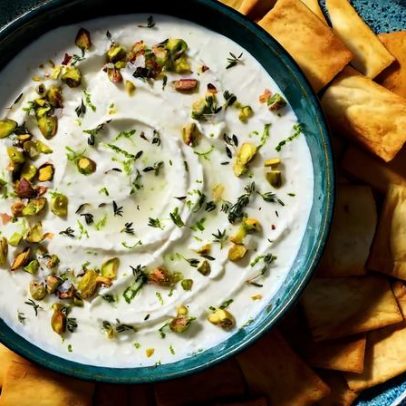 Receita de feta batido com figos e pistácios