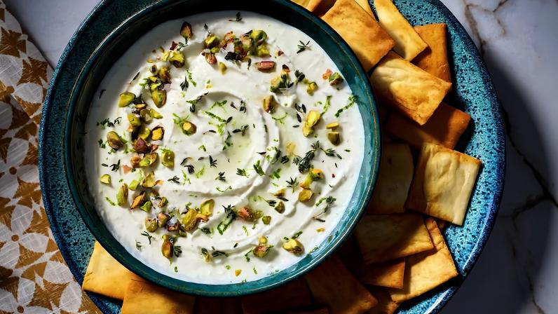 Receita de feta batido com figos e pistácios