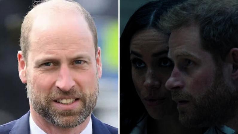 Príncipe William e a cunhada Meghan Markle e o irmão Harry — Foto: Getty Images
