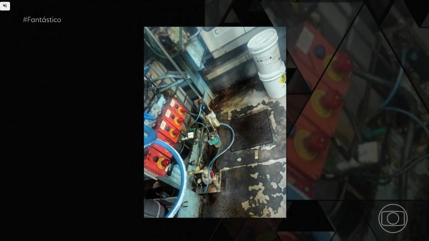 Fotos de inspeção mostram processo de produção na fábrica da Ypê. — Foto: Reprodução