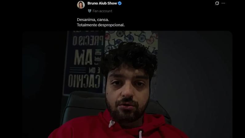 O apresentador Bruno Aiub, conhecido como Monark, teve seu novo canal derrubado dias depois de lançá-lo no YouTube. (Foto: Reprodução / X / @brunoaiubshow)