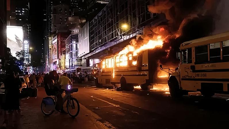 Jovem baleado e ônibus incendiados em Manhattan após vitória histórica da NBA