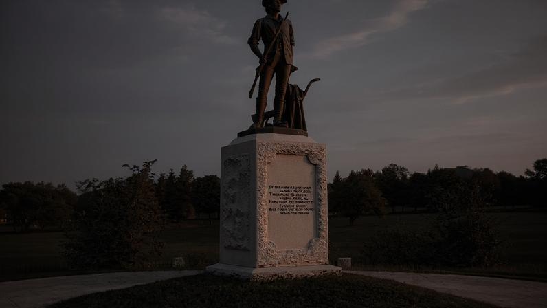 The Minuteman statue in Concord, Mass.