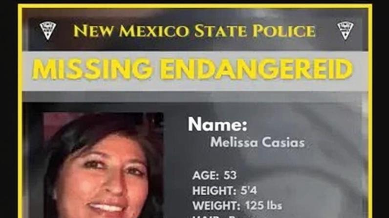 A missing person's poster published by New Mexico State Police