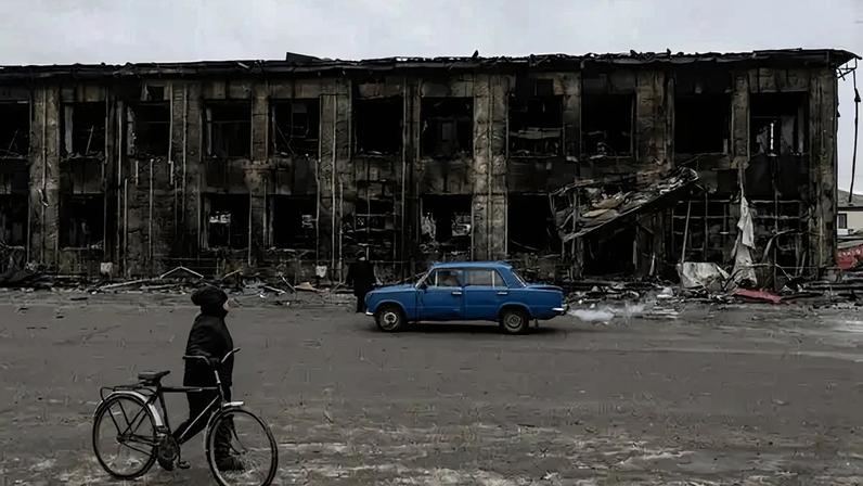 Damage from Russian strikes in Ukraine’s Donetsk region in February. The House took up legislation that aims to target Russia’s oil and gas sector, its primary source of wartime revenue.