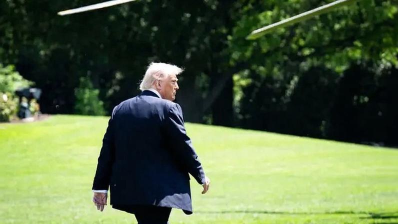 President Trump departing the White House in May. On Wednesday, four House Republicans sided with Democrats to demand Mr. Trump withdraw U.S. forces from the conflict with Iran.