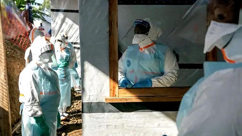 Health workers in the isolation ward of a newly established Ebola treatment center in Ituri Province in the Democratic Republic of the Congo, the epicenter of the Ebola outbreak, last month.