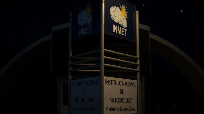 Fachada do instituto nacional de meteorologia (INMET), em Brasília.