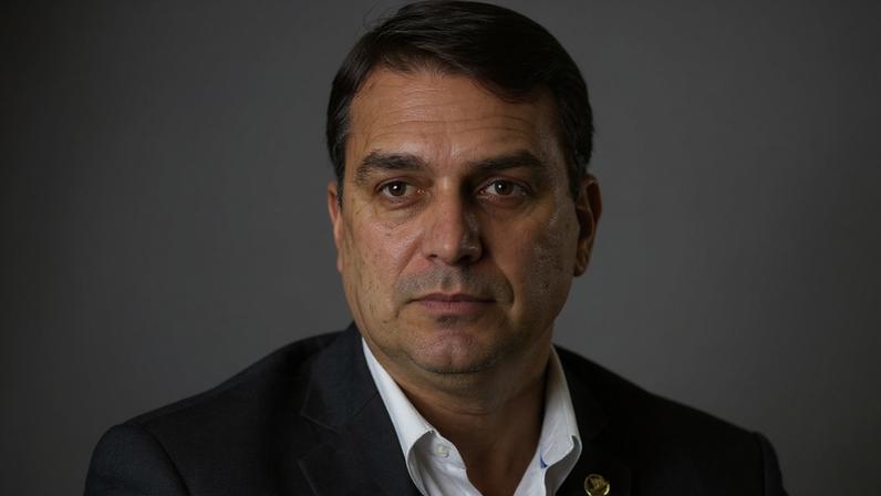 Senador Flavio Bolsonaro (PL-RJ), pré-candidato à Presidência — Foto: Denio Simoes/Valor
