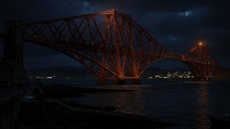 Ponte ferroviária de balanço em aço vermelho declarada patrimônio histórico na Escócia – Créditos: depositphotos.com / photomaru