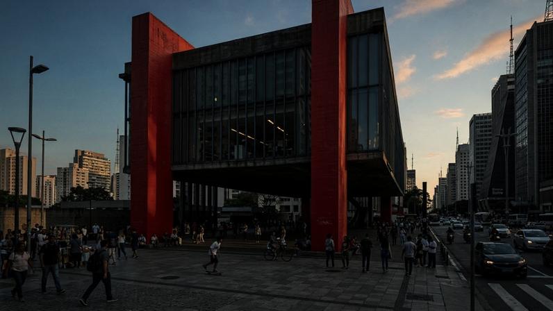Estrutura suspensa de concreto e vidro com imenso vão livre de setenta e quatro metros – Créditos: depositphotos.com / dabldy