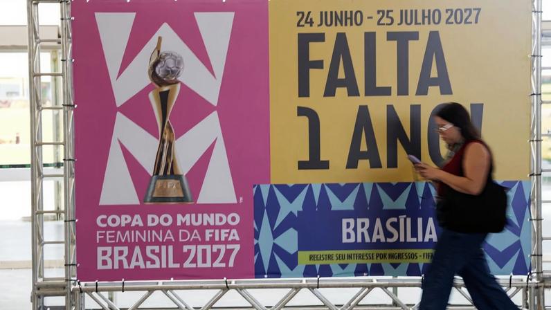 Brasília (DF), 24/06/2026 - A exato um ano da Copa do Mundo Feminina, Brasília deu início à contagem regressiva para o evento que promete ser a maior competição da história do futebol feminino.