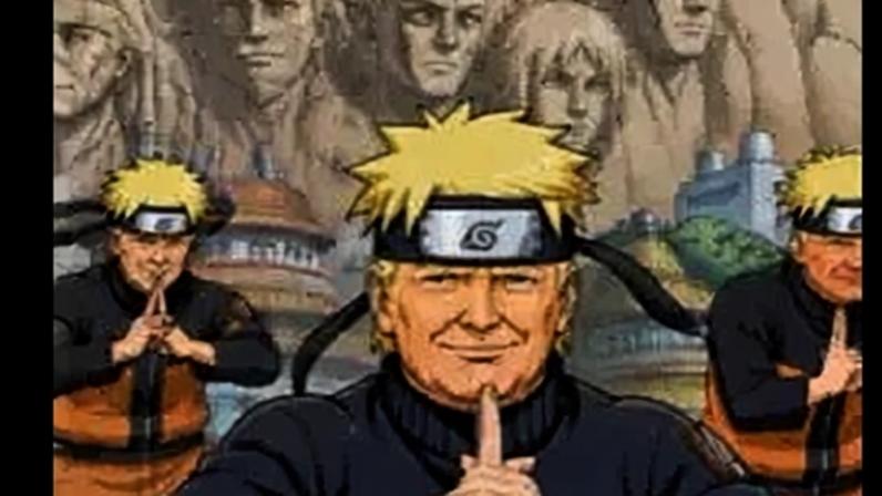 Trump most recently posted a video in which he depicts himself as Naruto